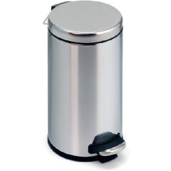 Cos Metalic Cu Capac Si Pedala Pentru Deschidere, 4,5 Litri, Vepa Bins - Stainless Steel Cos Metalic Cu Capac Si Pedala Pentru Deschidere, 4,5 Litri, Vepa Bins - Stainless Steel