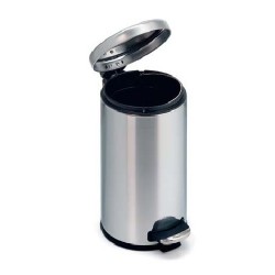 Cos Metalic Cu Capac Si Pedala Pentru Deschidere, 4,5 Litri, Vepa Bins - Stainless Steel Mat Cos Metalic Cu Capac Si Pedala Pentru Deschidere, 4,5 Litri, Vepa Bins - Stainless Steel Mat