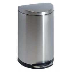 Cos Metalic Semirotund Cu Capac Si Pedala Pentru Deschidere, 40litri, Vepa Bins - Stainless Steel Ma Cos Metalic Semirotund Cu Capac Si Pedala Pentru Deschidere, 40litri, Vepa Bins - Stainless Steel Ma