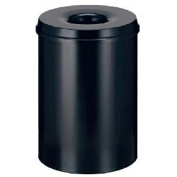 Cos Metalic Cu Capac Antifoc Pentru Hartii, 50 Litri, Vepa Bins - Negru Cos Metalic Cu Capac Antifoc Pentru Hartii, 50 Litri, Vepa Bins - Negru