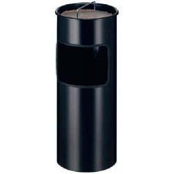 Cos Metalic Cu Scrumiera, 30 Litri, Vepa Bins - Negru Cos Metalic Cu Scrumiera, 30 Litri, Vepa Bins - Negru