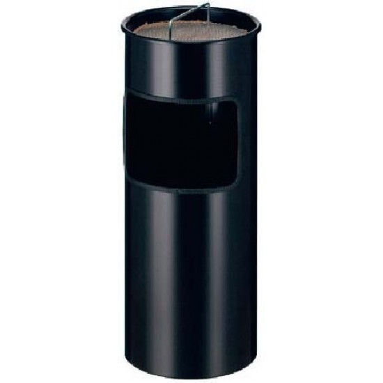 Cos Metalic Cu Scrumiera, 30 Litri, Vepa Bins - Negru