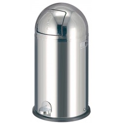 Cos Metalic Cu Capac Galvanizat, 40 Litri, Vepa Bins Kickboy - Stainless Steel Cos Metalic Cu Capac Galvanizat, 40 Litri, Vepa Bins Kickboy - Stainless Steel