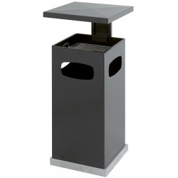 Cos Metalic Cu Scrumiera Si Capac Detasabil, (39,5 X 39,5 X 91 Cm) Vepa Bins - Antracit Cos Metalic Cu Scrumiera Si Capac Detasabil, (39,5 X 39,5 X 91 Cm) Vepa Bins - Antracit