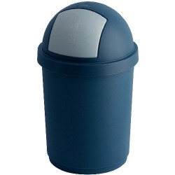 Cos Din Plastic Pentru Reziduuri, Cu Capac, 45 Litri, Vepa Bins Bullet Push- Bleumarin