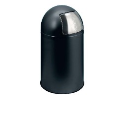 Cos Metalic Cu Capac Pentru Reziduuri, 50 Litri, Vepa Bins Push Bin - Crom Mat Cos Metalic Cu Capac Pentru Reziduuri, 50 Litri, Vepa Bins Push Bin - Crom Mat