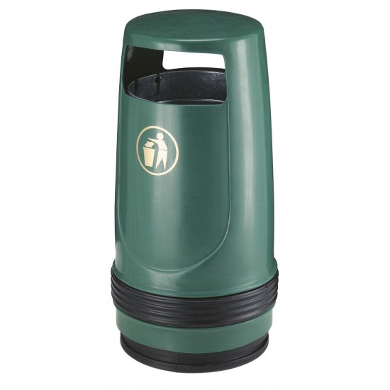 Cos Din Plastic De Exterior, 2 Deschideri, 90 Litri, Vepa Bins Merlin - Verde