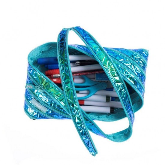 Penar Cu Fermoar, Zipit Metallic Jumbo - Turcoaz