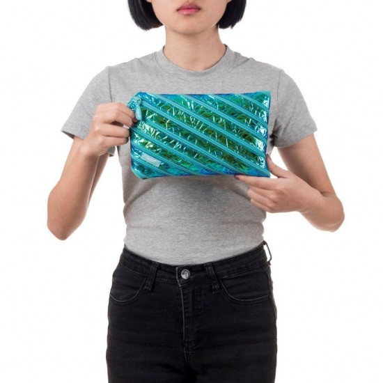 Penar Cu Fermoar, Zipit Metallic Jumbo - Turcoaz