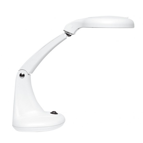 Lampa De Birou, Cu Led, Unilux Mini-zoom, Cu Brat Articulat - Alba