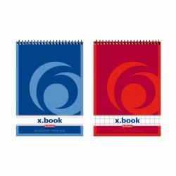 Blocnotes cu Spirala Herlitz X.Book, Format A7, 50 File, Patratele