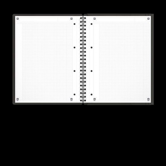 Agenda Organizator Oxford International Meeting Book, A4+ 80f, Hartie Optik 90g/mp, Spira Dubla, Scribzee, Coperta Pp, Pefc, Margini Duble Si Antet, Microperforatii Si 4 Perforatii, 3 Clape Coperta Spate, Inchidere Cu Elastic, Patratele, Culoare Gri