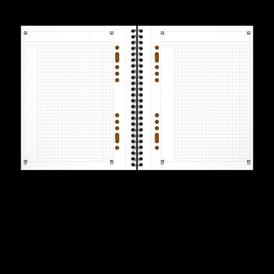 Agenda Organizator Oxford International Notebook, A5+ 80f, Hartie Optik 90g/mp, Spira Dubla, Scribzee, Coperta Plastifiata Rigida, Pefc, Margini Duble Si Antet, Microperforatii Si 10 Perforatii, Patratele, Culoare Gri