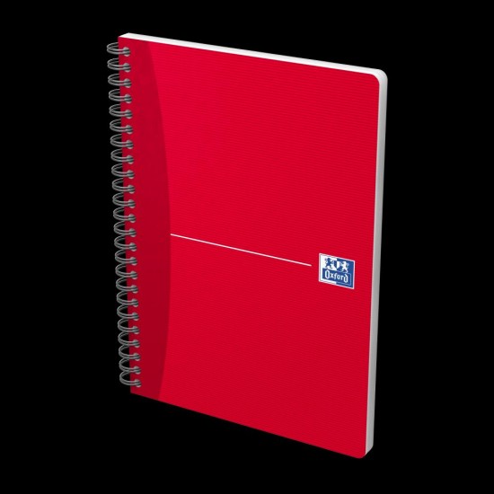 Caiet Organizator Oxford Office Essentials, A5 90f, Hartie Optik 90g/mp, Spira Dubla, Scribzee, Coperta Plastifiata Flexibila, Pefc, Ecolabel, Margine Dubla Si Antet, Pagina Info Personale, Patratele, Diverse Culori