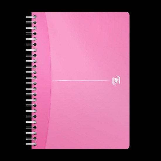 Caiet Organizator Oxford Office My Colours, A5 90f, Hartie Optik 90g/mp, Spira Dubla, Scribzee, Coperta Pp, Ecolabel, Margini Duble Si Antet, Dictando, Diverse Culori