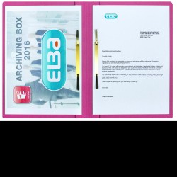 Dosar Sina Elba Smart A4, Mecanism Dublu De Arhivare, Sina Dreapta/stanga, Carton 320g/mp, Blue Angel, Capacitate 200 File, Culoare Rosu