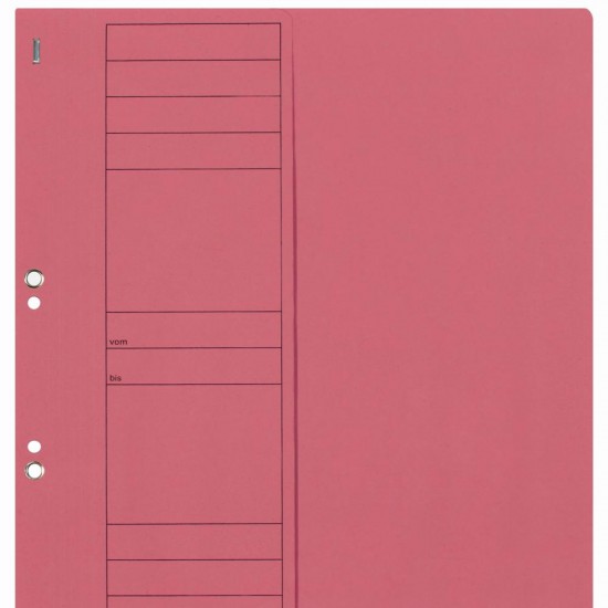 Dosar Cu Capse Elba Smart Eyelet A4 1/2, Carton Manila 250g/mp, Culoare Rosu