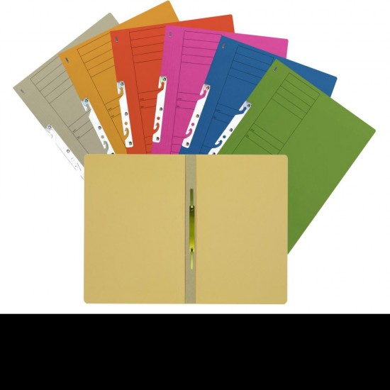 Dosar Incopciat Elba Smart A4 1/1, Carton Manila 250g/mp, Blue Angel, Capacitate 200 File, Culoare Gri