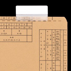 Portetichete Dosar Suspendat Elba, 13x50mm, Pvc Transparent, Set 50 Bucati