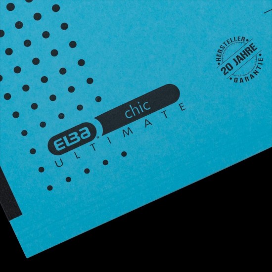 Dosar Suspendat Cu Burduf Elba Ultimate A4, Carton 240g/mp, Blue Angel, Capacitate 330 File, Porteticheta, Culoare Albastru