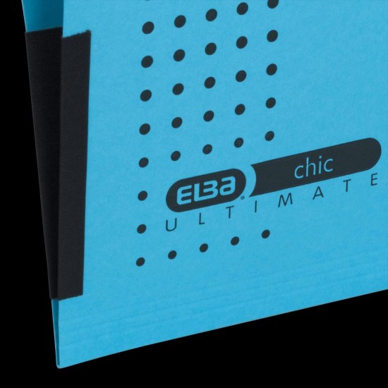 Dosar Suspendat Cu Burduf Elba Ultimate A4, Carton 240g/mp, Blue Angel, Capacitate 330 File, Porteticheta, Culoare Albastru