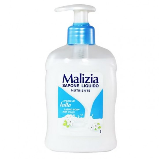 Pachet Promo: 2x Sapun Lichid Malizia Crema De Lapte 300 Ml + 2x Spumant De Baie Malizia Cu Argan Si Vanilie 1l
