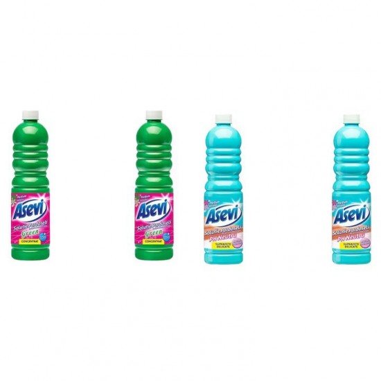 Pachet Promo: 2x Solutie Pardoseli Asevi 1l Ph Neutru + 2x Solutie Pardoseli Asevi 1l Green