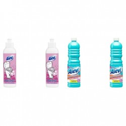 Pachet Promo: 2x Solutie Pardoseli Asevi 1l Ph Neutru + 2x Asevi Odorizant Lichid 24h Wc Chicle, 200ml