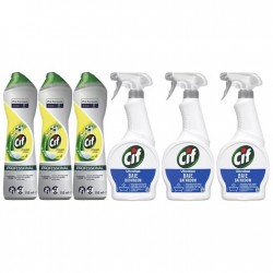 Pachet Promo: 3x Cif Spray Baie 500 Ml + 3x Cif Professional Lemon 750 Ml