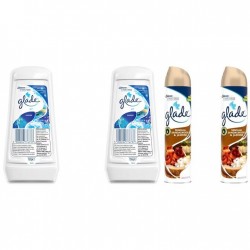 Pachet Promo: 2x Gel Odorizant Glade Marin 150 G + 2x Glade Odorizant Spray Sandalwood & Jasmine 300ml