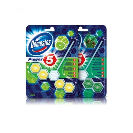 Pachet Promo: 3x Domestos Power 5 Lime 55 G + 3x Domestos Power 5 Ocean 3 X 55 G