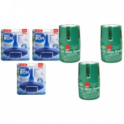 Pachet Promo: 3x Sano Green 150g + 3x Sano Bon Parfum Oceanic Colorant Albastru 55g
