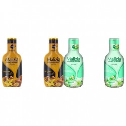 Pachet Promo: 2x Spumant De Baie Malizia Cu Ulei De Argan Si Vanilie + 2x Spumant De Baie Malizia Cu Mosc Alb 1l