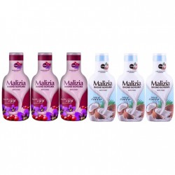 Pachet Promo: 3x Spumant De Baie Malizia Cu Goji Si Flori De Goji 1l + 3x Spumant De Baie Malizia Latte Di Cocco 1l