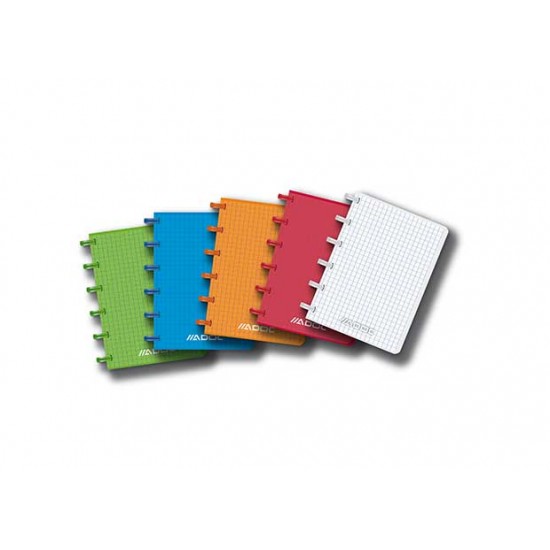 Caiet A6, 72 File - 90g/mp, Coperta Pp Transparent Color, Aurora Adoc - Matematica