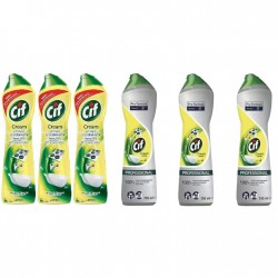 Pachet Promo: 3x Solutie Cif Cream Lemon 500 Ml + 3x Cif Professional Lemon 750 Ml