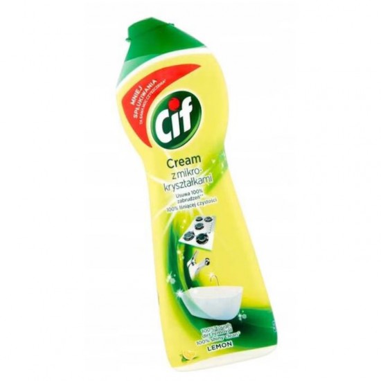 Pachet Promo: 2x Solutie Cif Cream Lemon 500 Ml + 2x Cif Spray Baie 500 Ml