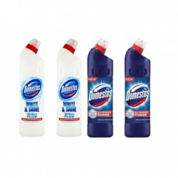 Pachet Promo: 2x Domestos White 750 Ml + 2x Domestos Original 750 Ml
