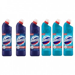 Pachet Promo:  3x Domestos Original Blue 750 Ml + 3x Domestos Atlantic 750 Ml