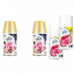 Pachet Promo: 2x Glade Odorizant Spray Rezerva Floral Blossom 269ml +  2x Glade Odorizant Spray Rezerva Cherry And Peony  269ml