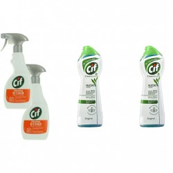 Pachet Promo: 2x Cif Spray  Bucatarie 500 Ml + 2x Cif Cream Original 300 Ml