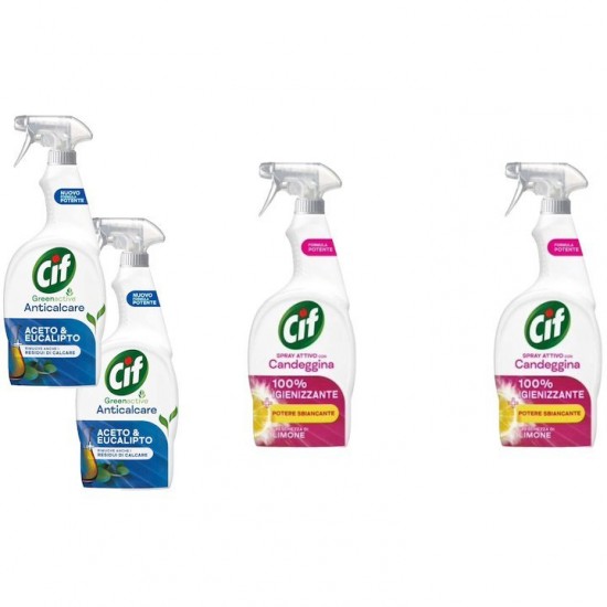 Pachet Promo: 2x Cif Spray Otet Si Eucalipt 650 Ml + 2x Cif Spray Candeggina Lamaie 650 Ml
