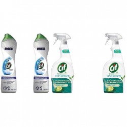 Pachet Promo: 2x Cif Professional Original 750 Ml + 2x Cif Vetri Briliant Bergamota 650 Ml