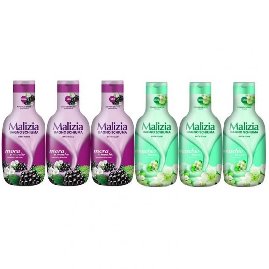 Pachet Promo: 3x Spumant De Baie Malizia Mure Mora 1l + 3x Spumant De Baie Malizia Cu Mosc Alb 1l