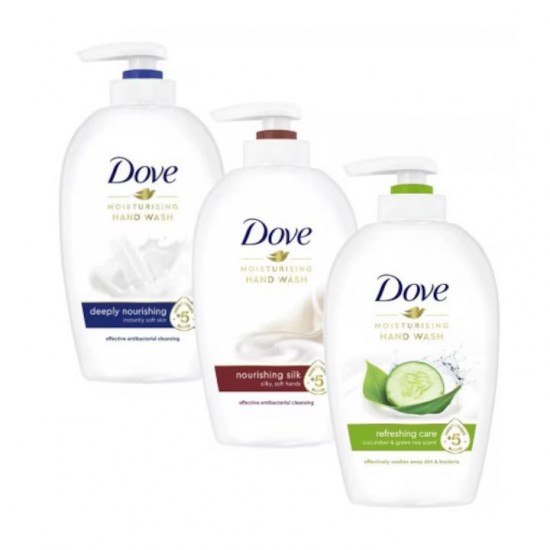 Pachet Promo: Sapun Lichid Dove Original 250 Ml + Sapun Lichid Dove N\ourishing Silk 250 Ml + Sapun Lichid Dove Go Fresh 250 Ml
