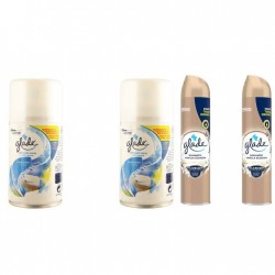 Pachet Promo: 2x Glade Odorizant Spray Rezerva Clean Linen 269ml + 2x Glade Odorizant Spray Romantic Vanilla 300ml