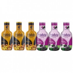 Pachet Promo: 3x Spumant De Baie Malizia Cu Ulei De Argan Si Vanilie + 3x Spumant De Baie Malizia Cu Mure Mora 1l