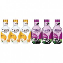 Pachet Promo: 3x Spumant De Baie Malizia Cu Miere Si Ghimbir 1l + 3x Spumant De Baie Malizia Mure Mora 1l