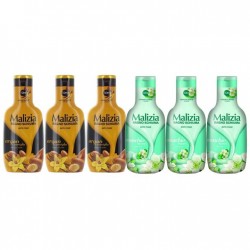 Pachet Promo: 3x Spumant De Baie Malizia Cu Ulei De Argan Si Vanilie + 3x Spumant De Baie Malizia Cu Mosc Alb 1l