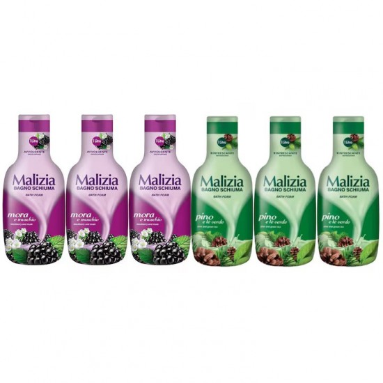 Pachet Promo: 3x Spumant De Baie Malizia Mure Mora 1l + 3x Spumant De Baie Malizia Pino 1l